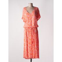 ÉTYMOLOGIE - Robe longue orange en viscose - Femme - Taille 40 - Modz