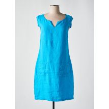 MALOKA - Robe courte bleu en lin - Femme - Taille 34 - Modz