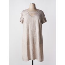 MALOKA - Robe mi-longue gris en lin - Femme - Taille 44 - Modz