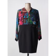 PAUSE CAFE - Robe mi-longue noir en polyester - Femme - Taille 48 - Modz