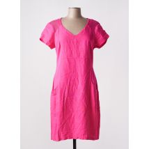 MALOKA - Robe mi-longue rose en lin - Femme - Taille 44 - Modz