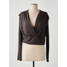 SUNCOO - Top gris en lin - Femme - Taille 38 - Modz