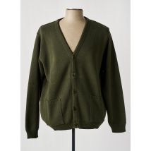 NITTO KNITWEAR - Gilet manches longues vert en coton - Homme - Taille XL - Modz