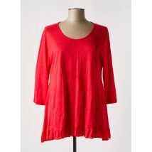 MALOKA - Tunique manches longues rouge en lin - Femme - Taille 42 - Modz