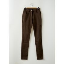FLEUR DE SEL - Pantalon slim marron en coton - Femme - Taille 36 - Modz