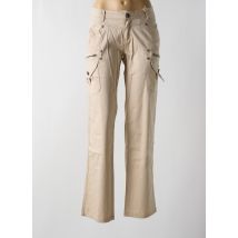 MISS MISS - Pantalon flare beige en coton - Femme - Taille 42 - Modz