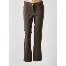 GERKE MY PANTS - Pantalon slim marron en polyester - Femme - Taille 40 - Modz