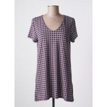 NICE THINGS - Tunique manches courtes bleu en viscose - Femme - Taille 38 - Modz
