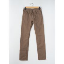 TELERIA ZED - Pantalon slim marron clair en coton - Homme - Taille W32 - Modz