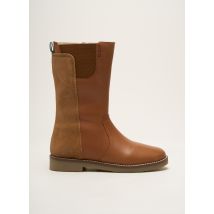KICKERS - Bottes marron en cuir - Fille - Taille 32 - Modz