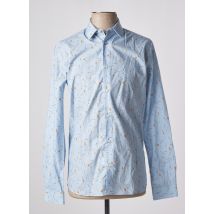 OLIVIER STRELLI - Chemise manches longues bleu en coton - Homme - Taille S - Modz