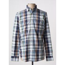 HARTFORD - Chemise manches longues bleu en coton - Homme - Taille S - Modz