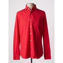 CALIBAN - Chemise manches longues rouge en coton - Homme - Taille M - Modz