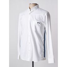 8JS - Chemise manches longues blanc en coton - Homme - Taille L - Modz