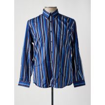 CAP 10 TEN - Chemise manches longues bleu en coton - Homme - Taille XXL - Modz