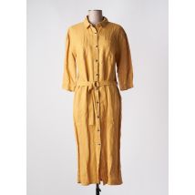 DIPLODOCUS - Robe mi-longue jaune en lin - Femme - Taille 40 - Modz