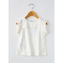 MAYORAL - T-shirt blanc en coton - Fille - Taille TU - Modz