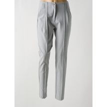 SUMMUM - Pantalon slim gris en polyester - Femme - Taille 36 - Modz