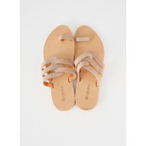 SANDALIA CYCLADES - Mules/Sabots beige en cuir - Femme - Taille 40 - Modz