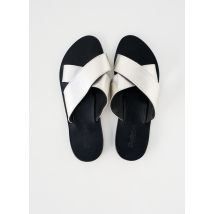 SANDALIA CYCLADES - Mules/Sabots argent en cuir - Femme - Taille 38 - Modz