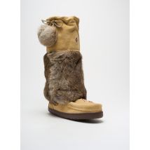 MANITOBAH - Bottes beige en cuir - Femme - Taille 40 - Modz