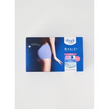 SLOGGI - Culotte haute bleu en coton - Femme - Taille 42 - Modz