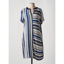 PAOLA BURANI - Robe mi-longue bleu en tencel - Femme - Taille 38 - Modz