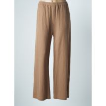PAOLA BURANI - Pantalon large marron en polyamide - Femme - Taille 42 - Modz