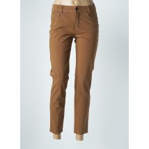 ANNA MONTANA - Jeans coupe slim marron en coton - Femme - Taille 46 - Modz