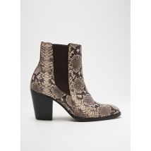 REQINS - Bottines/Boots beige en cuir - Femme - Taille 40 - Modz