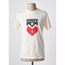 KULTE - T-shirt beige en coton - Homme - Taille XS - Modz