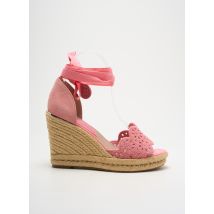 TAMARIS - Espadrilles rose en cuir - Femme - Taille 40 - Modz