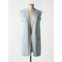BARILOCHE - Gilet sans manche bleu en merinos - Femme - Taille 38 - Modz