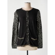 KALISSON - Gilet manches longues noir en viscose - Femme - Taille 38 - Modz