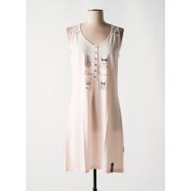 SENORETTA - Chemise de nuit rose en coton - Femme - Taille 40 - Modz
