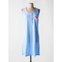 SENORETTA - Chemise de nuit bleu en coton - Femme - Taille 38 - Modz