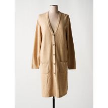 MICHA - Gilet manches longues beige en viscose - Femme - Taille 40 - Modz