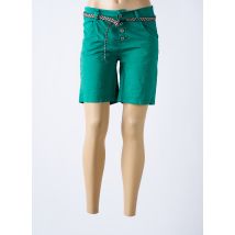 LAGON BLEU - Bermuda vert en coton - Femme - Taille 36 - Modz