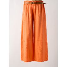 LAGON BLEU - Pantalon large orange en lyocell - Femme - Taille 42 - Modz