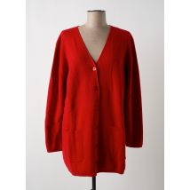 ALAIN MANOUKIAN - Gilet manches longues rouge en laine - Femme - Taille 40 - Modz