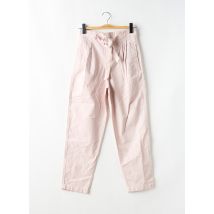MANGO - Pantalon droit rose en coton - Femme - Taille 34 - Modz