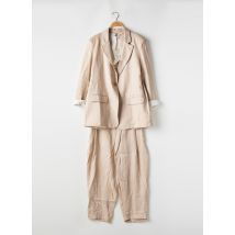 ANGELA DAVIS - Ensemble pantalon beige en lin - Femme - Taille 36 - Modz