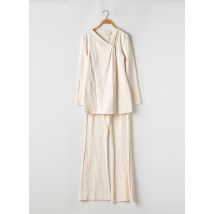 ANGELA DAVIS - Ensemble pantalon beige en viscose - Femme - Taille 38 - Modz