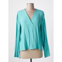 ANGELA DAVIS - Blouse bleu en acetate - Femme - Taille 42 - Modz