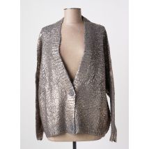 ANGELA DAVIS - Gilet manches longues gris en acrylique - Femme - Taille 38 - Modz