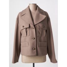 ANGELA DAVIS - Manteau court marron en polyester - Femme - Taille 38 - Modz