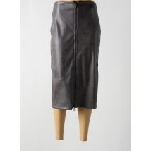 KING KONG - Jupe mi-longue gris en polyester - Femme - Taille 38 - Modz