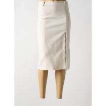 ANGELA DAVIS - Jupe mi-longue beige en polyester - Femme - Taille 38 - Modz