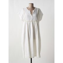 CHICOSOLEIL - Robe mi-longue blanc en coton - Femme - Taille 40 - Modz