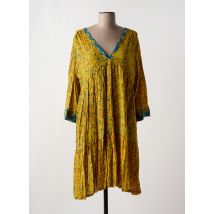 GENESIS - Robe mi-longue jaune en viscose - Femme - Taille 40 - Modz